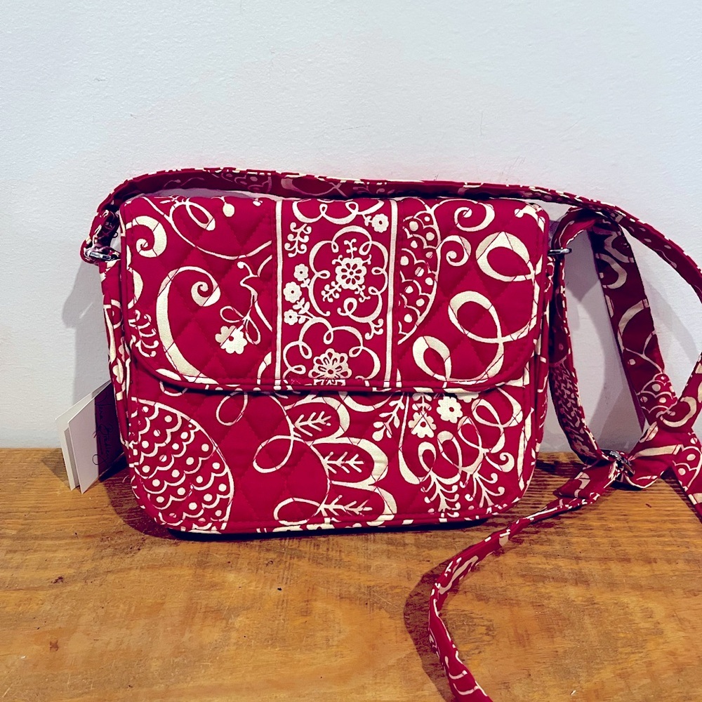 Vera Bradley Rachel twirly bird pink quilted crossbody‎ bag NWT